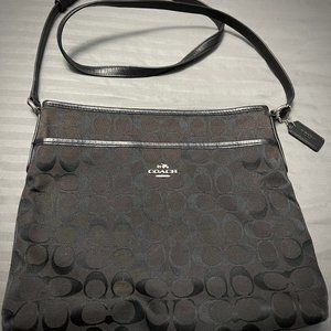 Coach Rowan Crossbody File Bag - Black fabric